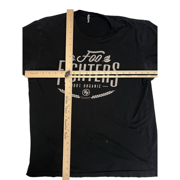 Foo Fighters Band T-Shirt Black 100% Organic text and wheat/leaf design - Unisex - Picture 9 of 11